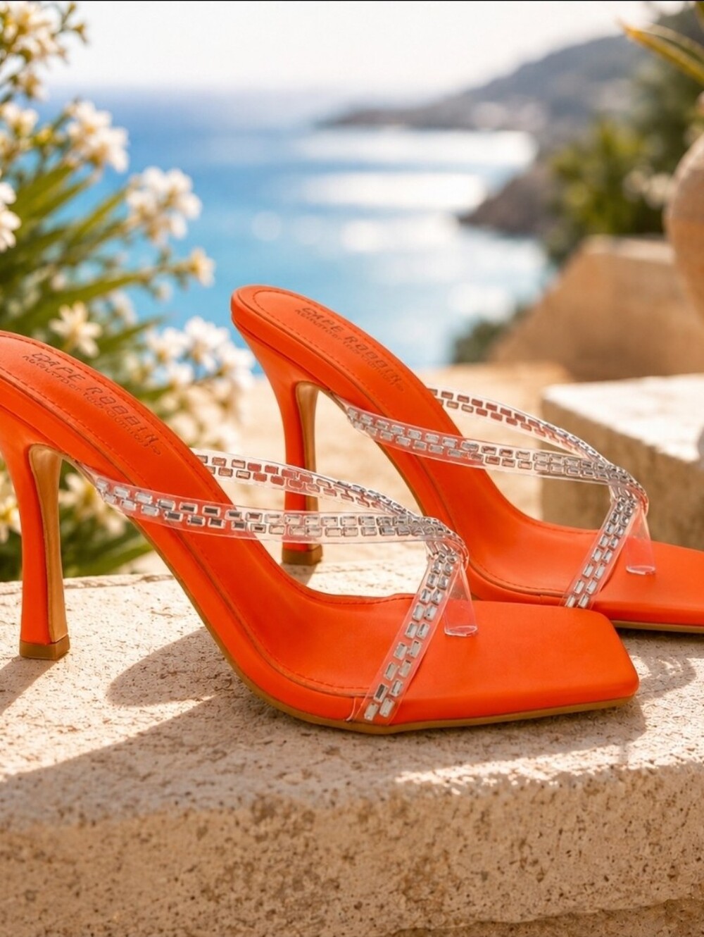 Cape Robbin Orange Rhinestone Heels - Picture 2 of 5
